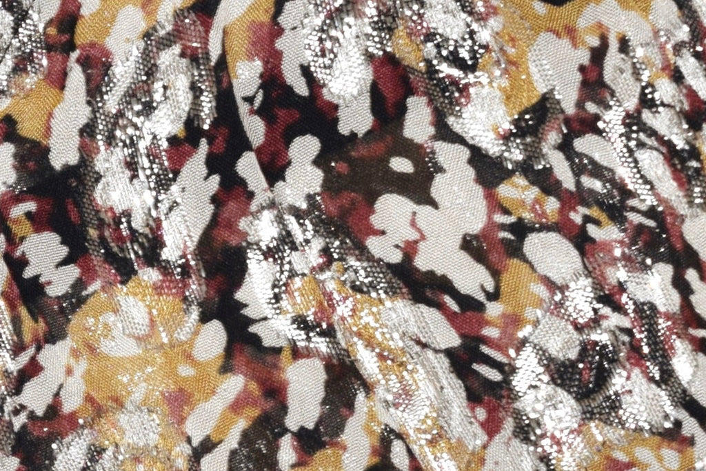 MAJE – Vestido fruncido con estampado metálico