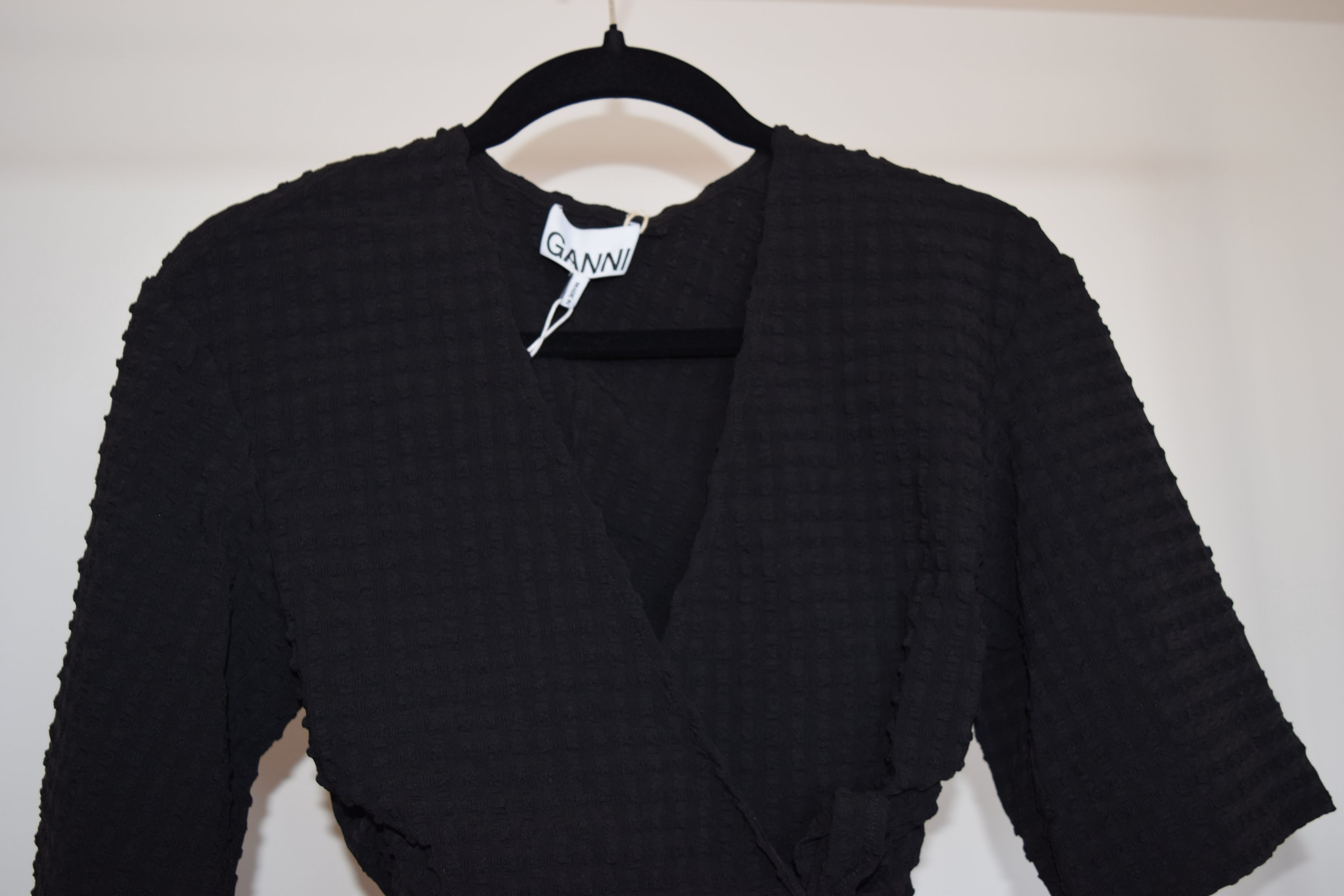 GANNI – Ruched wrap top