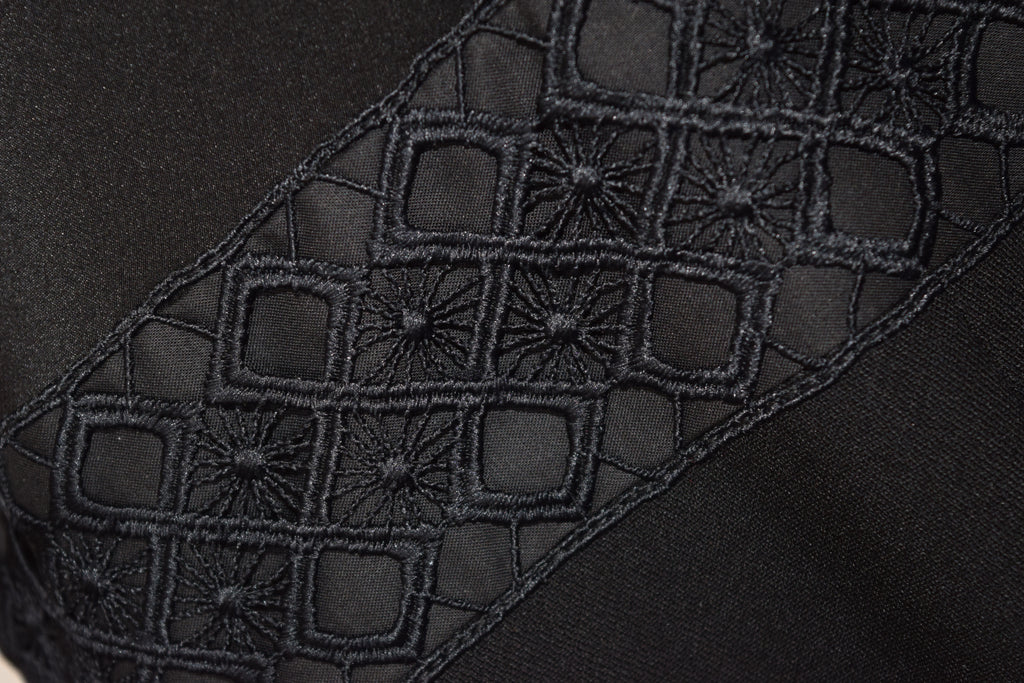 MAJE – Playsuit de seda crepé con encaje