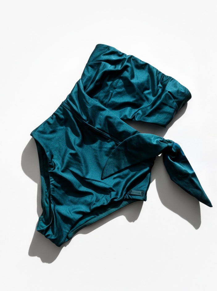 ZIMMERMANN – Traje de baño bandeau con cut-out y moño